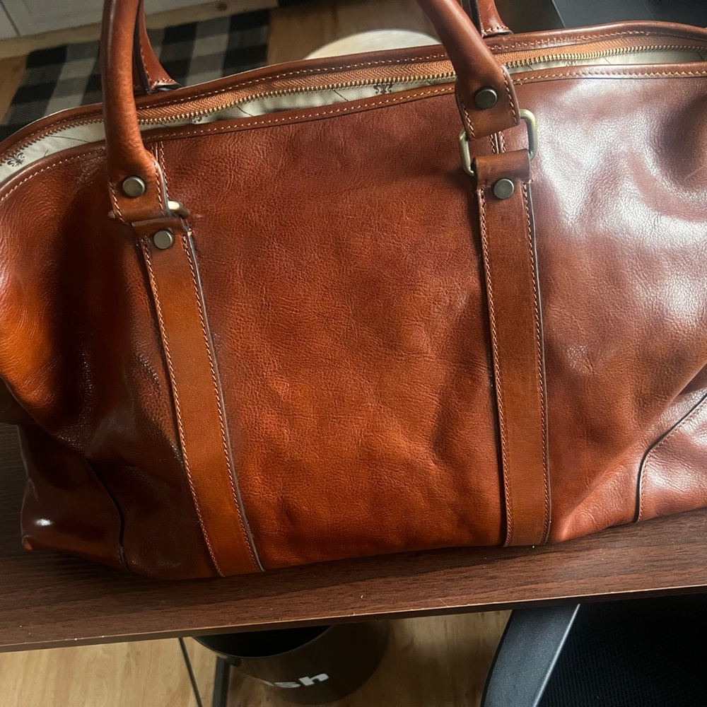 Classic Brown Real Leather “Florence Leather Comapany- Firenze Bag”